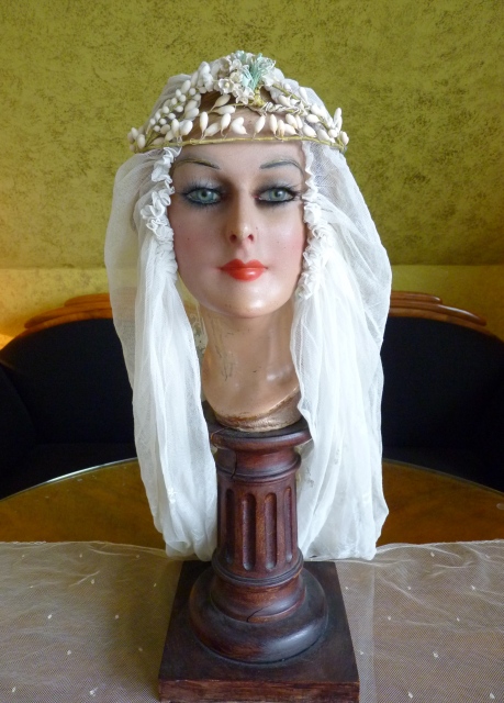 antique wax tiara 1920