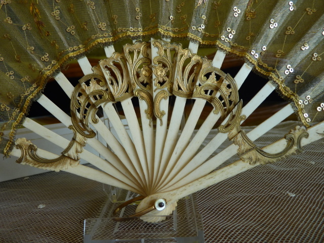 2 antique fan 1890