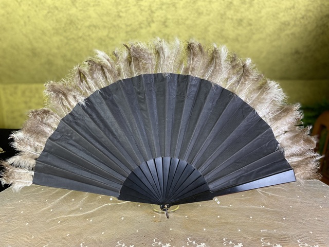 6 antique silk and feather fan 1890