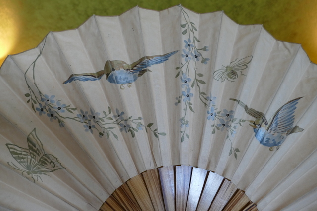 3 antique bird fan 1905