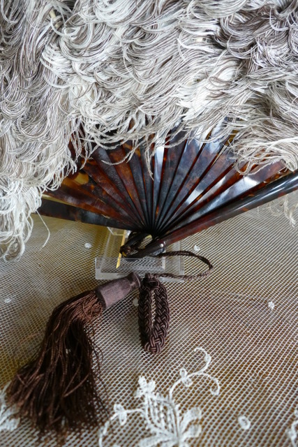 3 antique feather fan 1890