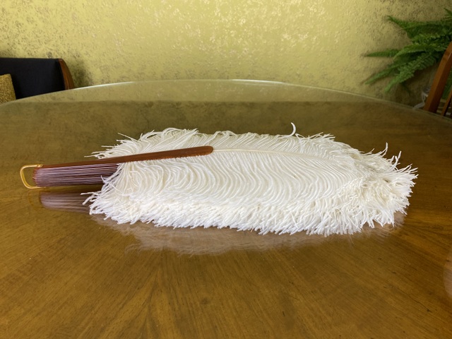 11 antique wedding feather fan 1900