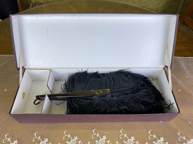 11 antique ostrich feather fan 1900