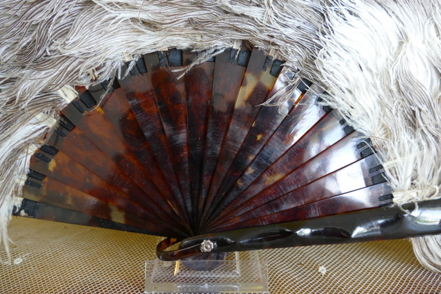 3 antique feather fan 1900