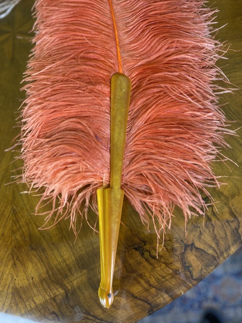 4 antique ostrich feather fan.1920