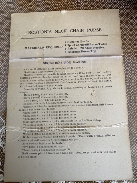 12 antique Bostonia purse 1890