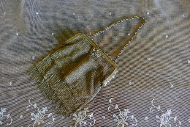 2 antique metal mesh purse 1915