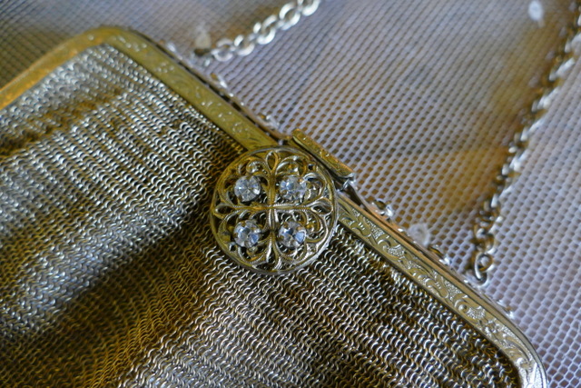5 antique metal mesh purse 1915