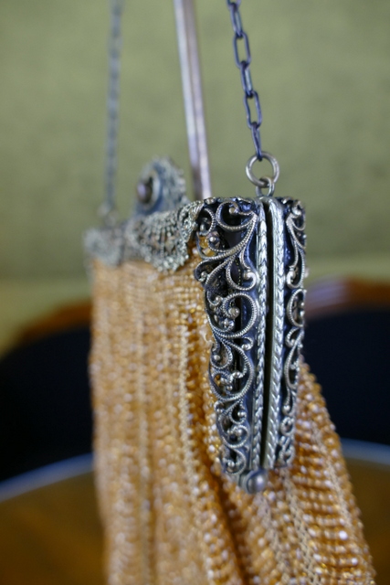 7 antique amber purse 1920s