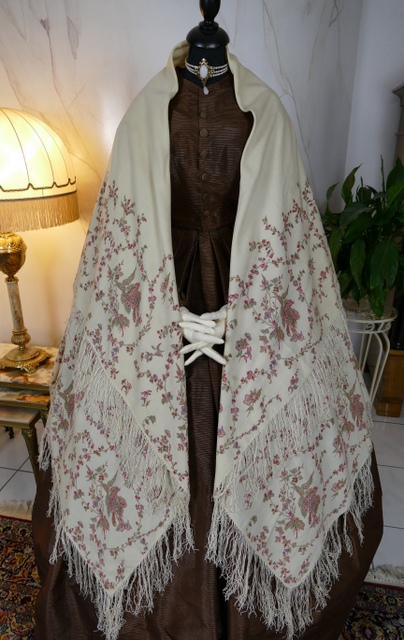 2 antique victorian shawl 1850