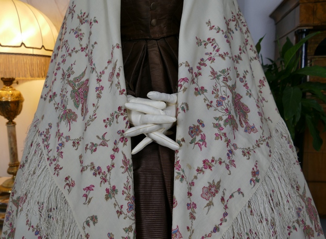 4 antique victorian shawl 1850