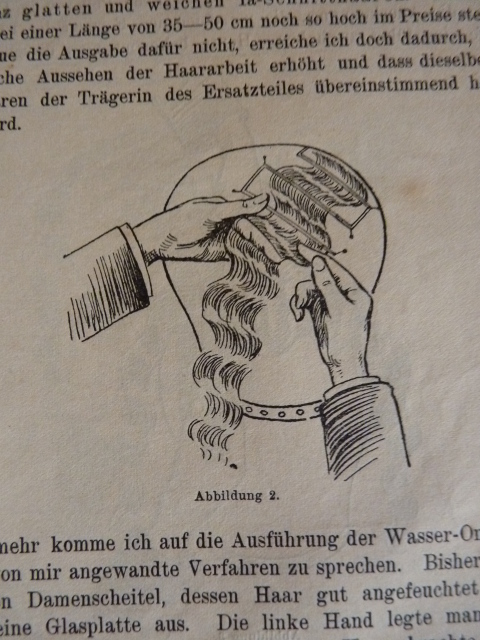 16 antikes Lehrbuch Perueckenmacher 1909
