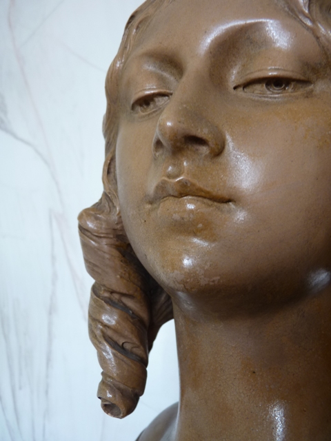 13 antique female bust