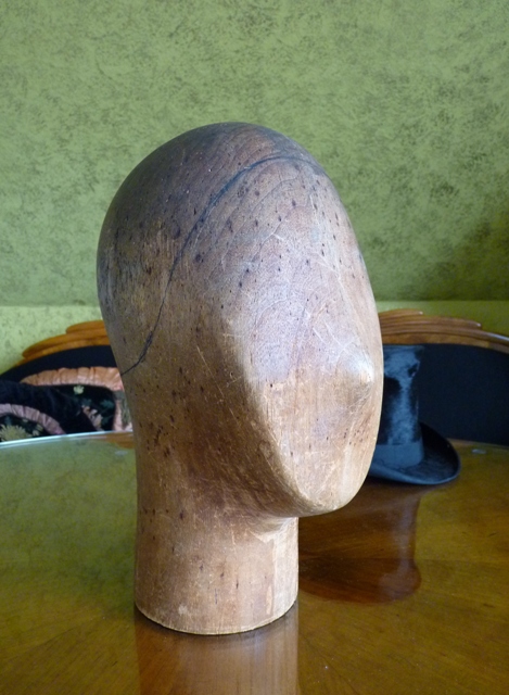 Antique Artist, Milliner or Wig Makers Carved Wood Head, Mold-Mannequin, Lay Figure