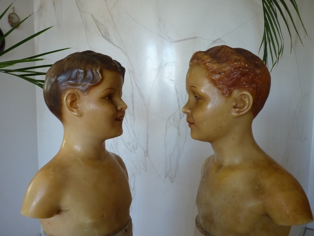 3 antique wax mannequin