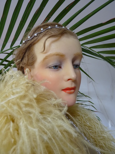 Mannequin in Life Size with Wax Bust, signature C.A.P, antique mannequin, wax bust, antique bust, bust 1920, wax bust 1920