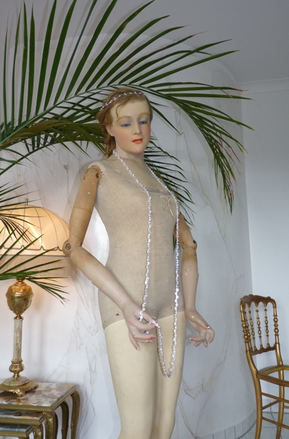 Mannequin in Life Size with Wax Bust, signature C.A.P, antique mannequin, wax bust, antique bust, bust 1920, wax bust 1920
