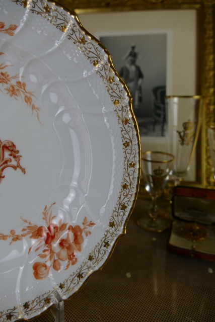 6 antique porcelain plate Neuozier Kaiser Wilhlem II