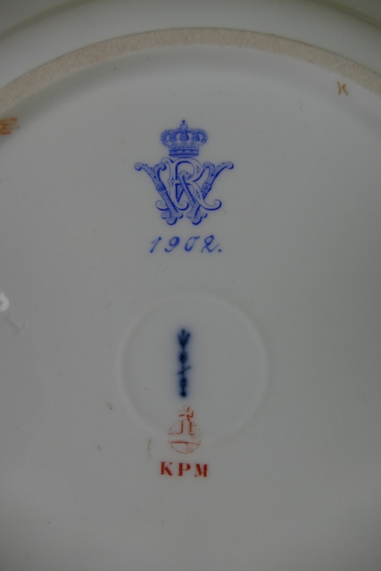 9 antique porcelain plate Neuozier Kaiser Wilhlem II