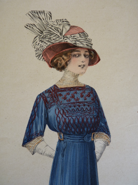 antique fashion gravure 1909