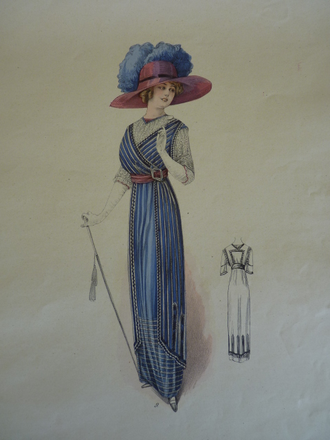 antique fashion gravure 1909