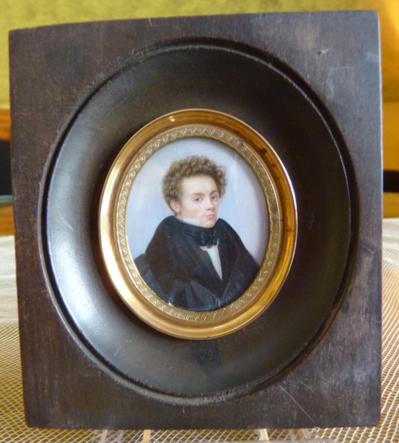 antique miniature portrait 1830