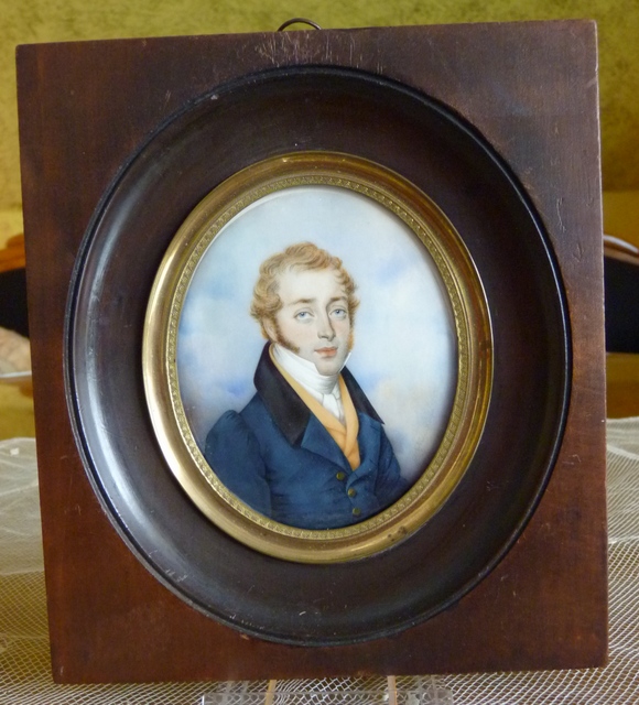antique portrait miniature Belnos 1835