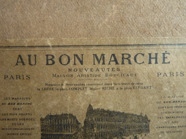 1 antike Schachtel au bon marche 1900