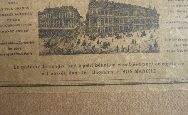 6 antike Schachtel au bon marche 1900