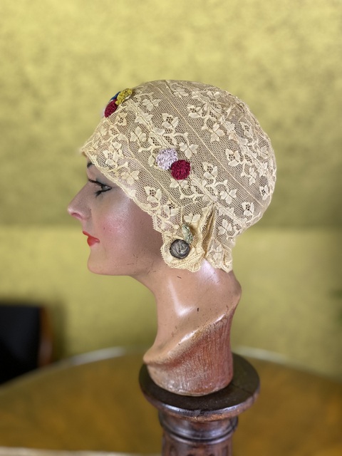 antique wedding bonnet 1920