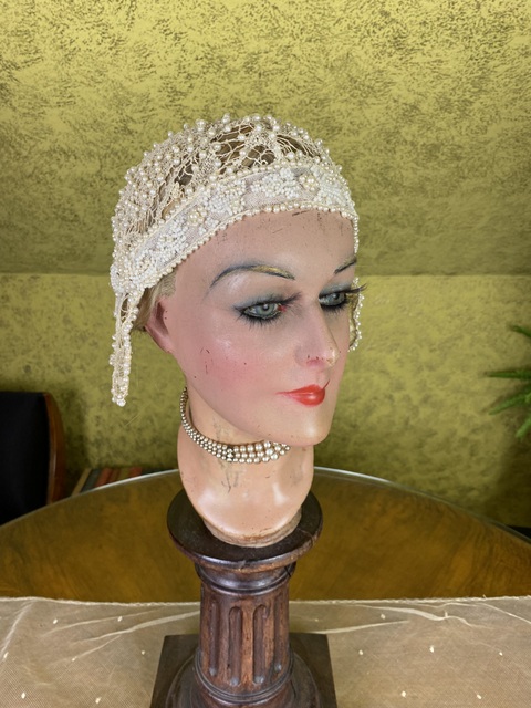 11 antique flapper wedding bonnet 