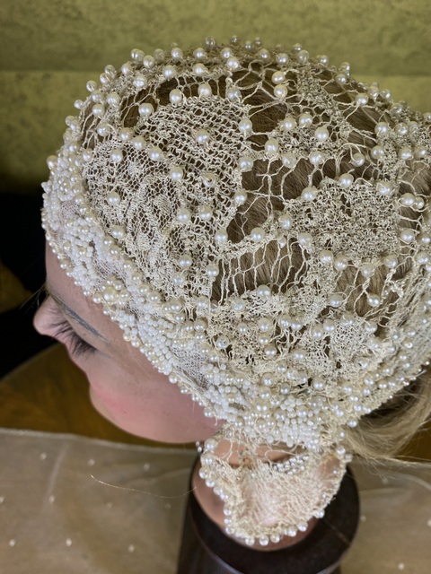 6 antique flapper wedding bonnet 
