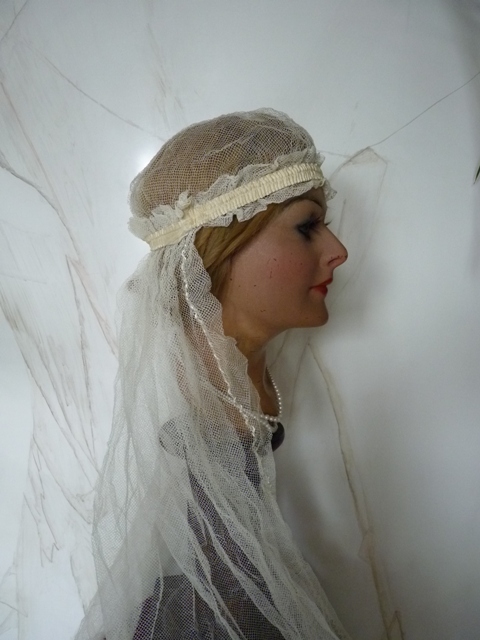 antique veil, antique cap, wedding cap, bridal cap, antique bridal cap, antique wedding weil, antique bridal veil, antique hat, cap 1920s, veil 1920s