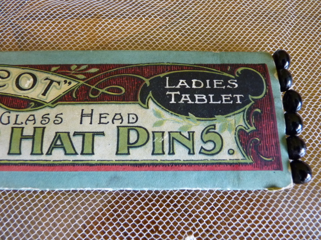 3 antique hat pin 1900