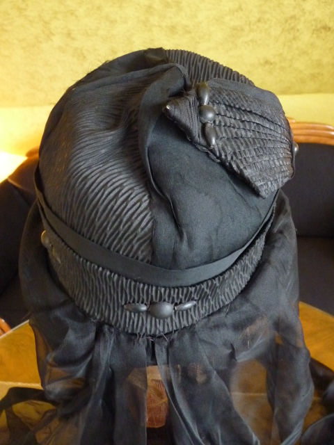 16 antique mourning hat 1910