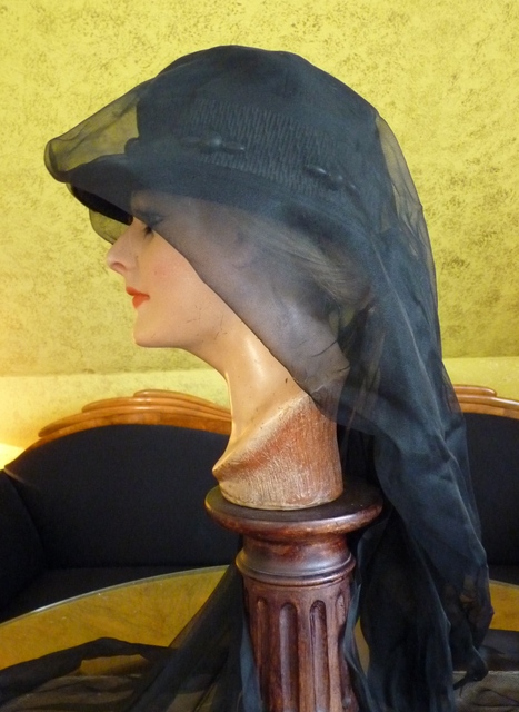 6 antique mourning hat 1910