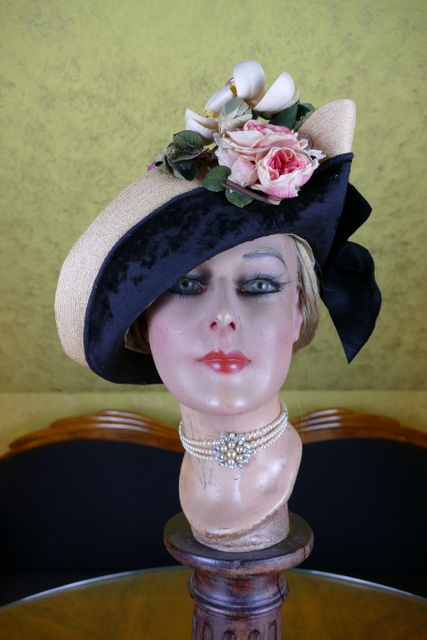 antique straw hat 1912