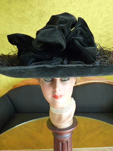 3 antique lampshade hat 1912