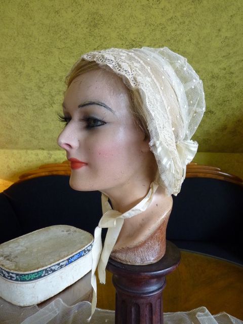 10 antique wedding bonnet 1840