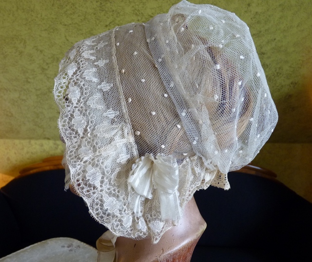 13 antique wedding bonnet 1840