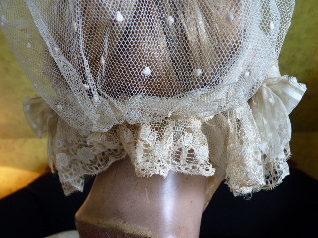 17 antique wedding bonnet 1840