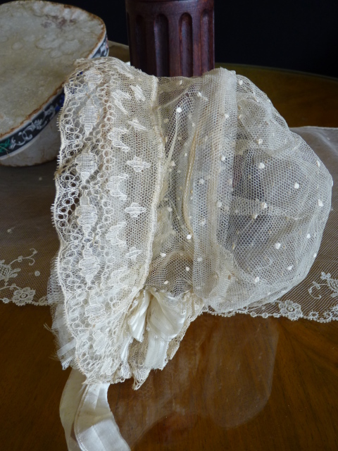 29 antique wedding bonnet 1840