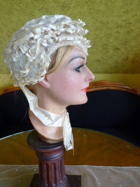 10 antique wedding bonnet 1850