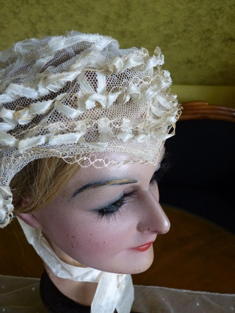 12 antique wedding bonnet 1850