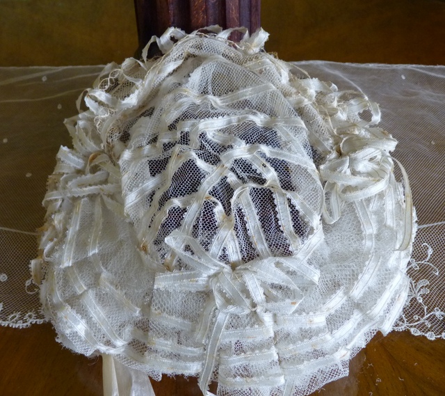 16 antique wedding bonnet 1850