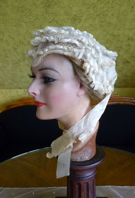 5 antique wedding bonnet 1850