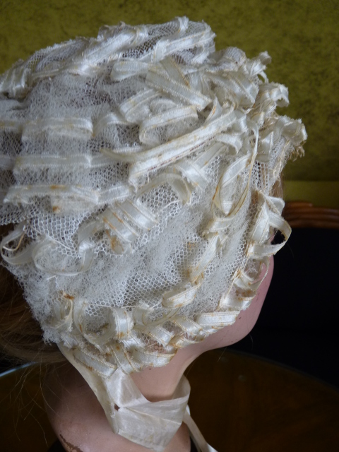 9a antique wedding bonnet 1850
