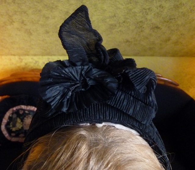 6 antique mourning bonnet