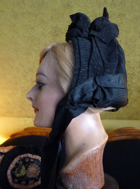 9 antique mourning bonnet
