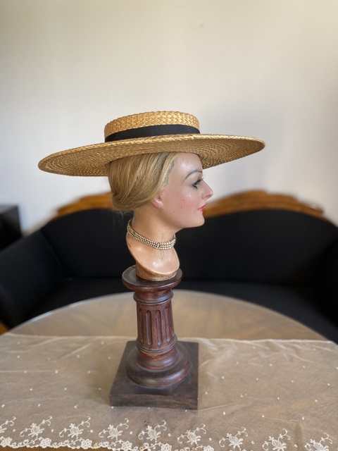 12 antique straw hat Heath 1899